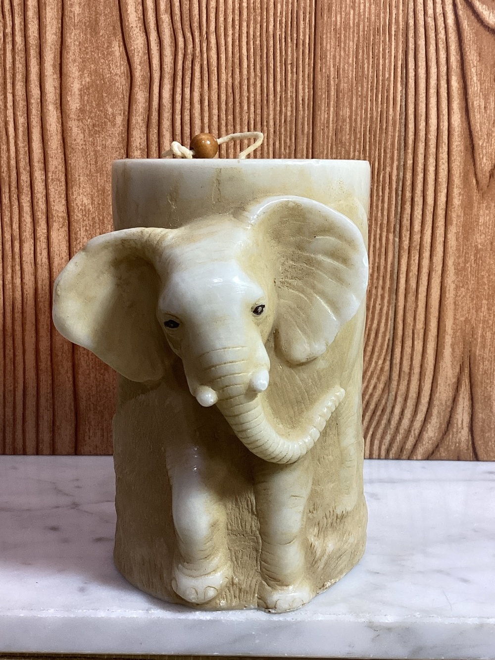 Elephant Sculpted Candle - Cream Ivory